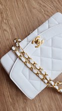 Load image into Gallery viewer, Chanel Diana Caviar Small White 24k Gold