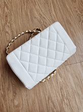 Load image into Gallery viewer, Chanel Diana Caviar Small White 24k Gold