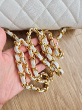 Load image into Gallery viewer, Chanel Diana Caviar Small White 24k Gold