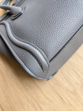 Load image into Gallery viewer, Celine Nano Luggage Tote Kohl Grey Gold Hw