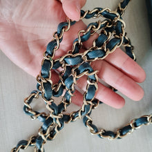 Load image into Gallery viewer, Chanel Mini Caviar Rectangular Chevron Turquoise Green Gold Hw