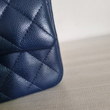 Load image into Gallery viewer, Chanel Navy Mini Caviar Rectangular Gold Hardware