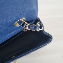 Load image into Gallery viewer, Chanel Navy Mini Caviar Rectangular Gold Hardware