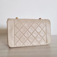 Load image into Gallery viewer, Chanel Mini Diana Bijoux Chain Beige Lambskin Vintage 24k Gold