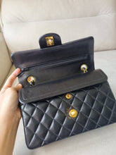 Load image into Gallery viewer, Chanel Small Classic Flap Black Lambskin 24k Gold