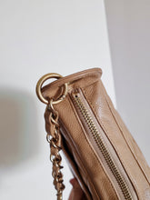 Load image into Gallery viewer, Chanel Jennie Hobo Dark Beige Caramel Caviar 24k Gold