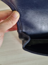 Load image into Gallery viewer, Chanel Medium Navy Vintage Flap 24k Gold