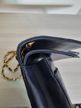 Load image into Gallery viewer, Chanel Medium Navy Vintage Flap 24k Gold