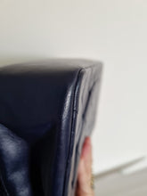 Load image into Gallery viewer, Chanel Medium Navy Vintage Flap 24k Gold