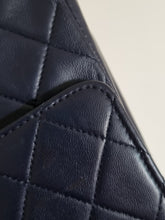 Load image into Gallery viewer, Chanel Medium Navy Vintage Flap 24k Gold