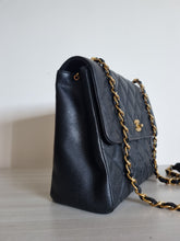 Load image into Gallery viewer, Chanel Square Flap Vintage Black Caviar 24k Gold