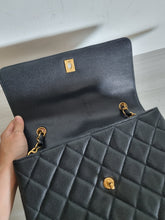 Load image into Gallery viewer, Chanel Square Flap Vintage Black Caviar 24k Gold