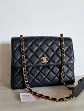 Load image into Gallery viewer, Chanel Square Flap Vintage Black Caviar 24k Gold