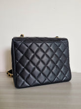 Load image into Gallery viewer, Chanel Square Flap Black Caviar Large CC 24k Gold