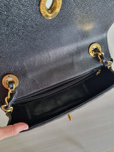 Load image into Gallery viewer, Chanel Square Flap Black Caviar Large CC 24k Gold