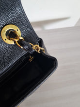 Load image into Gallery viewer, Chanel Square Flap Black Caviar Large CC 24k Gold