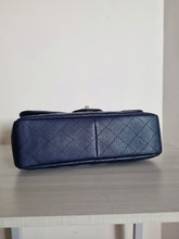 Load image into Gallery viewer, Chanel Jumbo Single Flap Navy Caviar Silver Hw