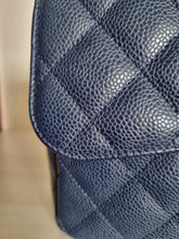 Load image into Gallery viewer, Chanel Jumbo Single Flap Navy Caviar Silver Hw