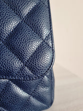 Load image into Gallery viewer, Chanel Jumbo Single Flap Navy Caviar Silver Hw
