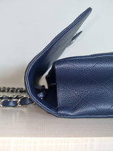 Load image into Gallery viewer, Chanel Jumbo Single Flap Navy Caviar Silver Hw