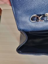 Load image into Gallery viewer, Chanel Jumbo Single Flap Navy Caviar Silver Hw