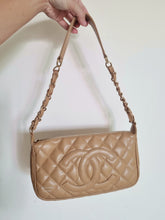 Load image into Gallery viewer, Chanel Pochette Jennie Shoulder Bag Dark Beige Caviar 24k Gold