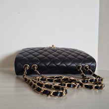 Load image into Gallery viewer, Chanel Jumbo Single Flap Black Caviar Vintage 24k Gold