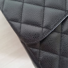 Load image into Gallery viewer, Chanel Jumbo Single Flap Black Caviar Vintage 24k Gold