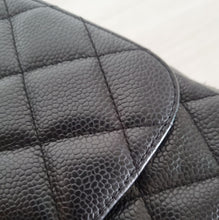 Load image into Gallery viewer, Chanel Jumbo Single Flap Black Caviar Vintage 24k Gold