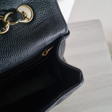 Load image into Gallery viewer, Chanel Jumbo Single Flap Black Caviar Vintage 24k Gold