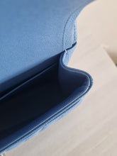 Load image into Gallery viewer, Chanel Sky Blue Caviar Medium Flap Gold Hw