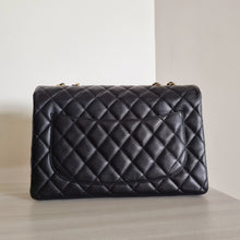 Load image into Gallery viewer, Chanel Jumbo Single Flap Black Caviar Vintage 24k Gold