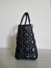 Load image into Gallery viewer, Lady Dior Classic Medium Black Lambskin Gold Hw