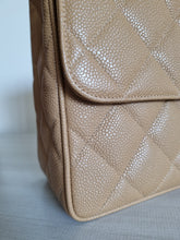 Load image into Gallery viewer, Chanel Square Flap Dark Beige Caramel Caviar XL Logo 24k Gold