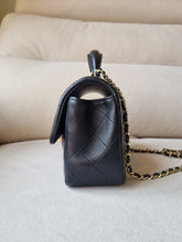 Load image into Gallery viewer, Chanel Mini Top Handle Black with Gold Hw