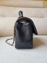 Load image into Gallery viewer, Chanel Mini Top Handle Black with Gold Hw