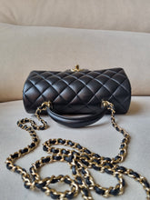 Load image into Gallery viewer, Chanel Mini Top Handle Black with Gold Hw