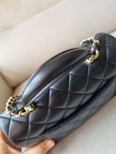 Load image into Gallery viewer, Chanel Mini Top Handle Black with Gold Hw