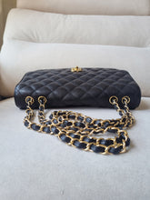 Load image into Gallery viewer, Chanel Jumbo Single Flap Black Caviar 24k Gold