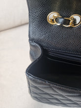 Load image into Gallery viewer, Chanel Jumbo Single Flap Black Caviar 24k Gold