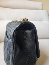 Load image into Gallery viewer, Chanel Jumbo Single Flap Black Caviar 24k Gold