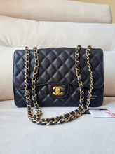 Load image into Gallery viewer, Chanel Jumbo Single Flap Black Caviar 24k Gold