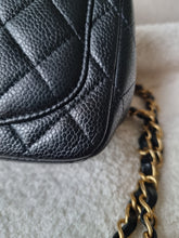 Load image into Gallery viewer, Chanel Mini Black Caviar Square Gold Hw