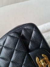 Load image into Gallery viewer, Chanel Mini Black Caviar Square Gold Hw