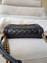 Load image into Gallery viewer, Chanel Boy Black Old Medium Antique Gold Hardware