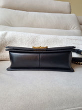 Load image into Gallery viewer, Chanel Boy Black Old Medium Antique Gold Hardware