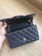 Load image into Gallery viewer, Chanel 17c Mini Caviar Black Rectangular Edge Stitching Gold Hardware