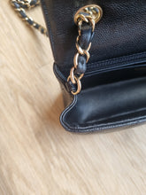 Load image into Gallery viewer, Chanel 17c Mini Caviar Black Rectangular Edge Stitching Gold Hardware
