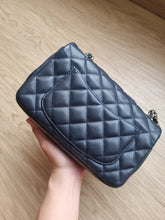 Load image into Gallery viewer, Chanel Mini Caviar Navy Grey Gold Hardware