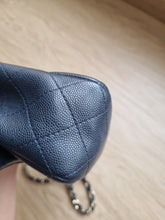 Load image into Gallery viewer, Chanel Mini Caviar Navy Grey Gold Hardware